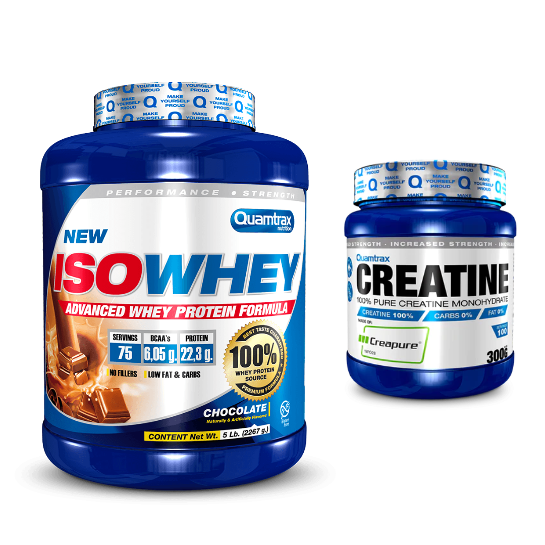 QUAMTRAX ISO WHEY 2.2KG + CREAPURE 300GR